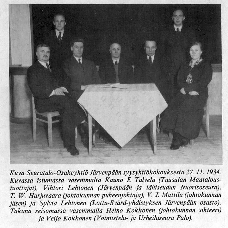 Syysyhtikokous 27.11.1934
